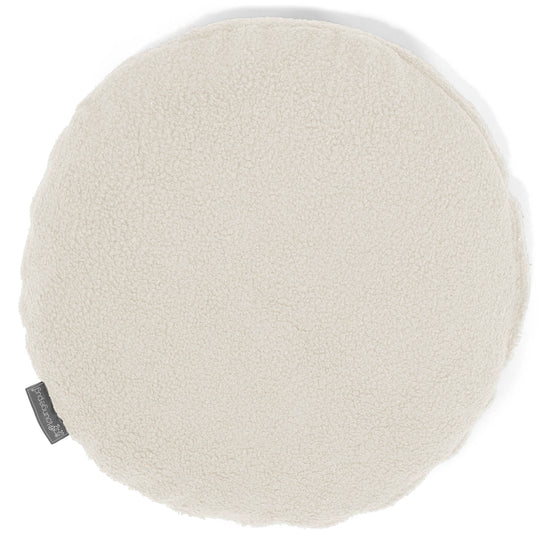 Round Scatter Cushion Cover 50cm - Boucle Ivory 01