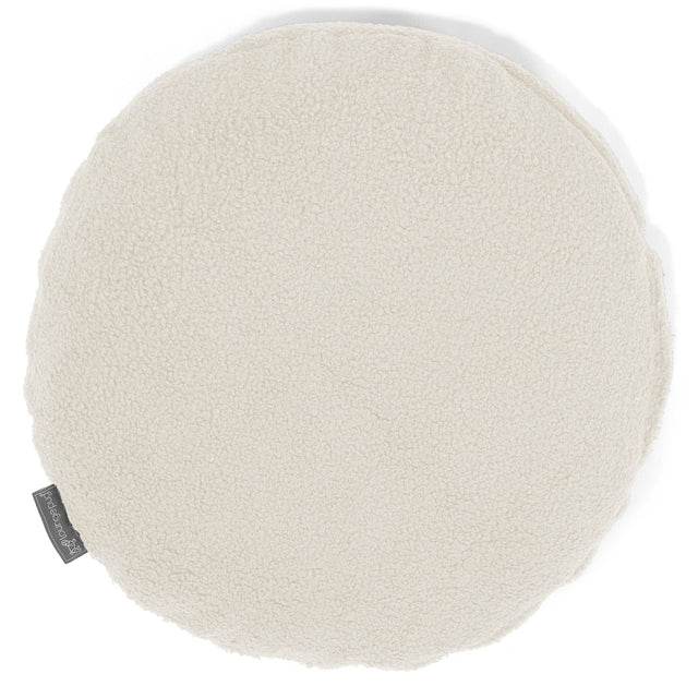 Round Scatter Cushion Cover 50cm - Boucle Ivory 01