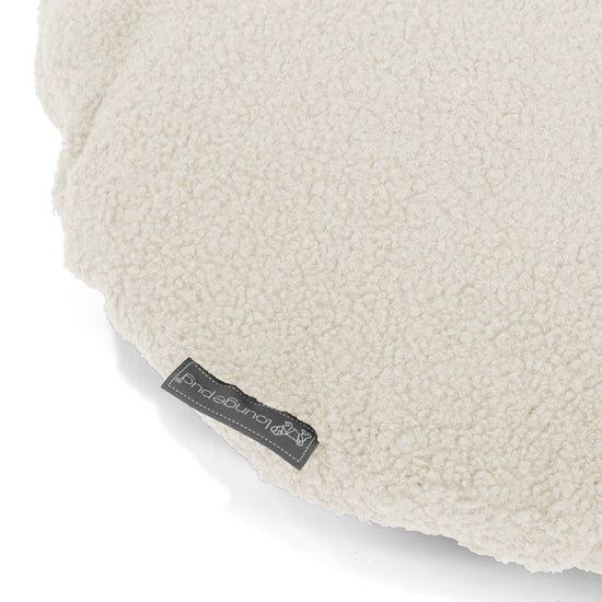 Round Scatter Cushion Cover 50cm - Boucle Ivory 02