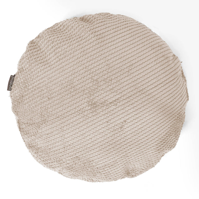 Round Scatter Cushion Cover 50cm - Pom Pom Ivory 01
