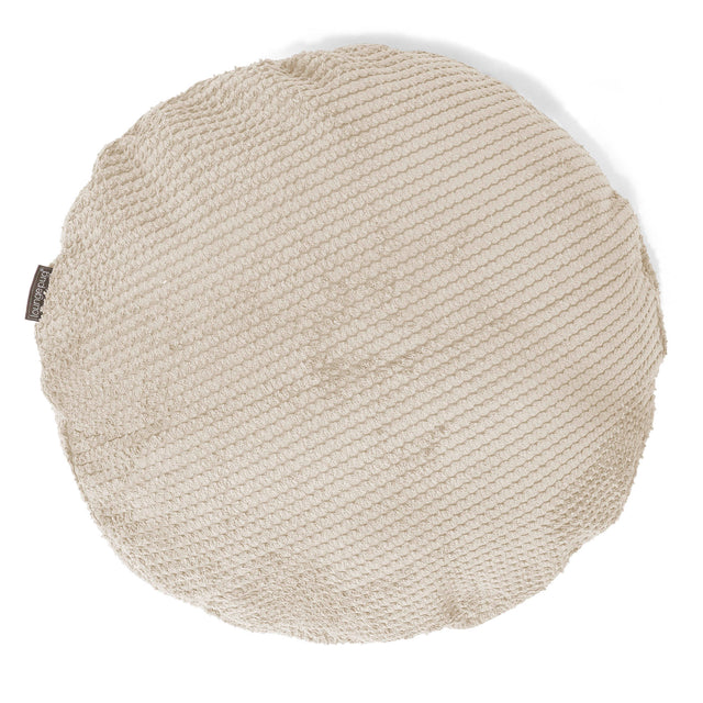 Round Scatter Cushion Cover 50cm - Pom Pom Ivory 01