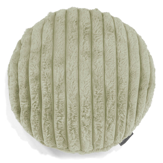 Round Scatter Cushion Cover 50cm - Ultra Plush Cord Sage Green 01