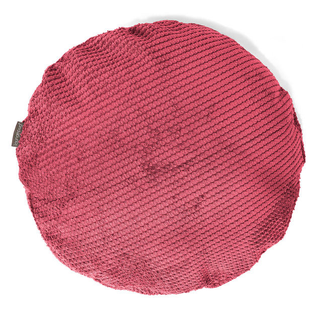 Round Scatter Cushion Cover 50cm - Pom Pom Pastel Red 01