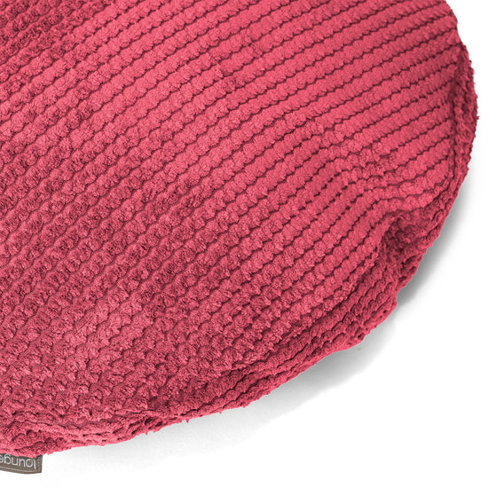 Round Scatter Cushion Cover 50cm - Pom Pom Pastel Red 02