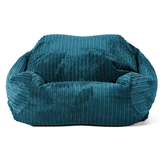 Sabine Bean Bag Armchair - Cord Teal Blue 02