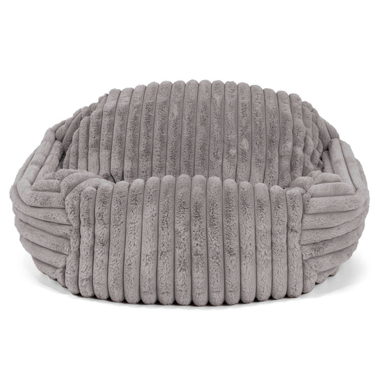 Sabine Bean Bag Armchair - Ultra Plush Cord Grey 02