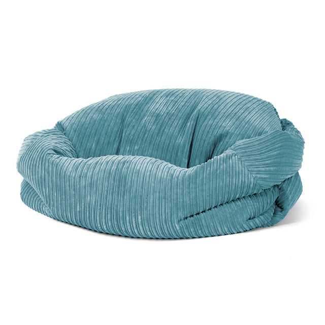 Sabine Bean Bag Sofa - Cord Aegean Blue 01