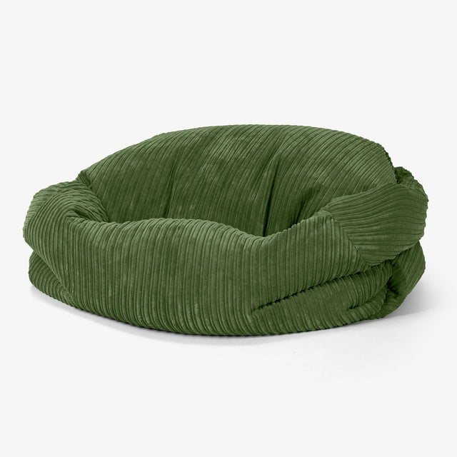 Sabine Bean Bag Sofa - Cord Forest Green 01