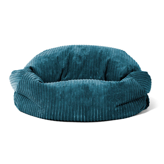 Sabine Bean Bag Sofa - Cord Teal Blue 02