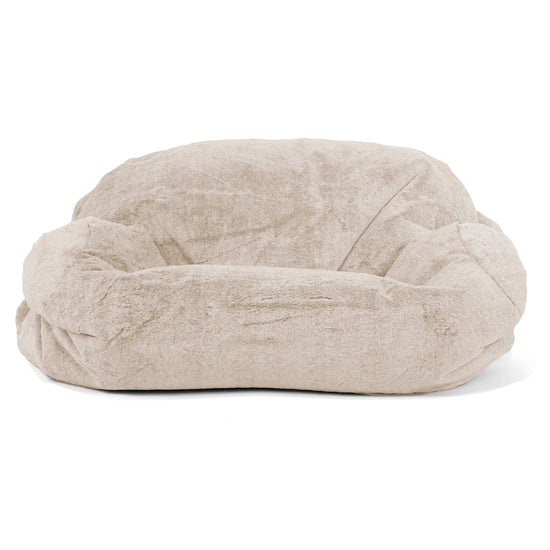 Sabine Bean Bag Sofa - Fluffy Faux Fur Rabbit Golden Brown 02
