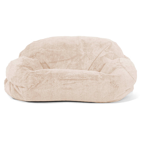 Sabine Bean Bag Sofa - Fluffy Faux Fur Rabbit White 02
