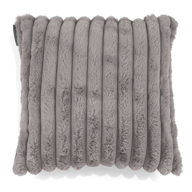 Scatter Cushion Cover 47 x 47cm - Ultra Plush Cord Grey 01