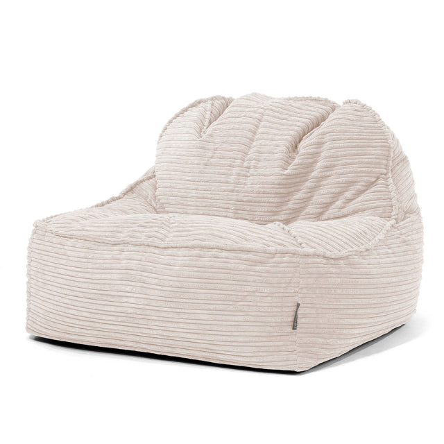 Sloucher Bean Bag Chair 2.0 - Cord Ivory 01