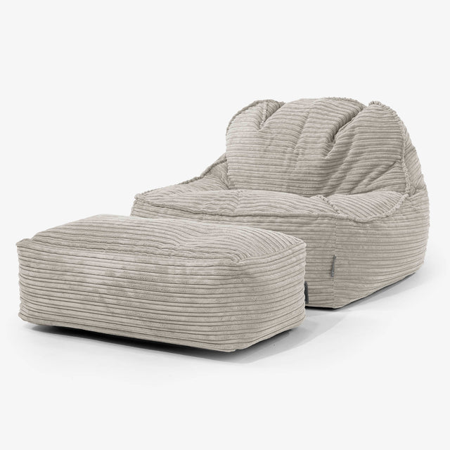 Sloucher Bean Bag Chair 2.0 - Cord Mink 02