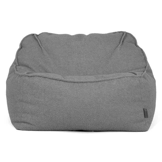 Sloucher Bean Bag Chair - Boucle Grey
