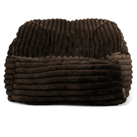 Sloucher Bean Bag Chair - Ultra Plush Cord Sable 02