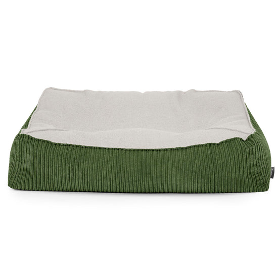 Sloucher Bean Bag Sofa - Boucle & Cord Forest Green 02