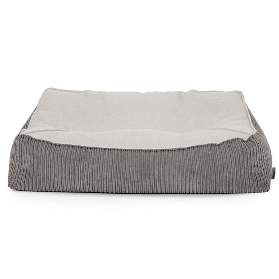 Sloucher Bean Bag Sofa - Boucle & Cord Graphite Grey 02