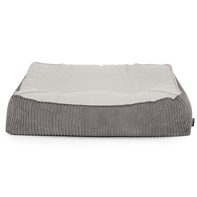 Sloucher Bean Bag Sofa - Boucle & Cord Graphite Grey 02