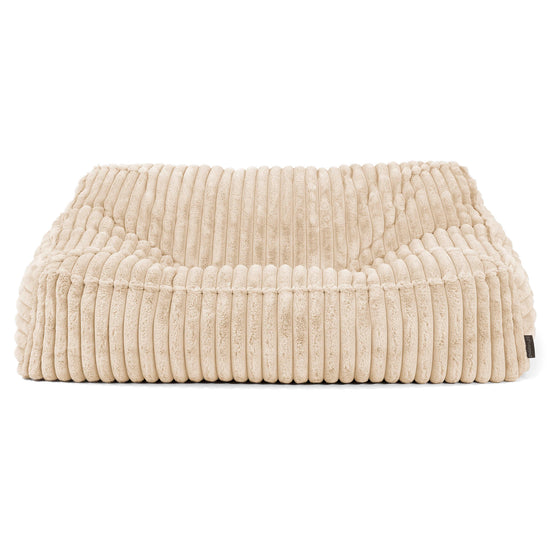 Sloucher Bean Bag Sofa - Ultra Plush Cord Cream 02