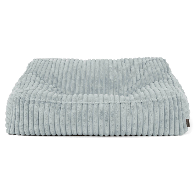 Sloucher Bean Bag Sofa - Ultra Plush Cord Duck Egg Blue 02