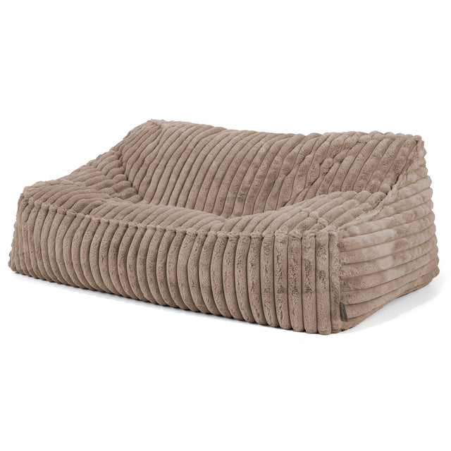 Sloucher Bean Bag Sofa - Ultra Plush Cord Minky 01