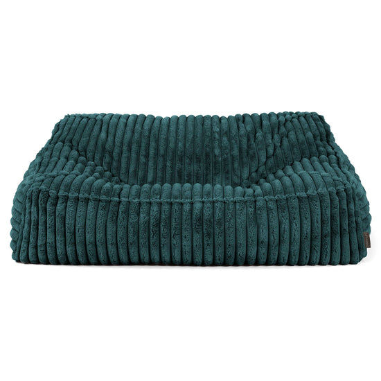 Sloucher Bean Bag Sofa - Ultra Plush Cord Teal 02