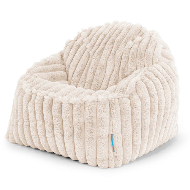 Sloucher Child's Bean Bag 2-6 yr - Ultra Plush Cord Cream 01