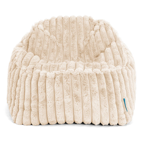 Sloucher Child's Bean Bag 2-6 yr - Ultra Plush Cord Cream 02