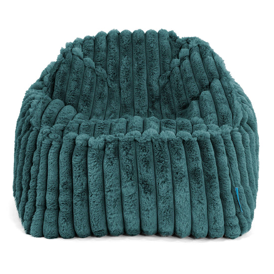 Sloucher Child's Bean Bag 2-6 yr - Ultra Plush Cord Teal 02