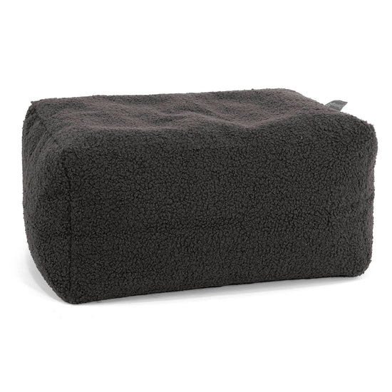Small Round Footstool - Boucle Graphite Grey 01