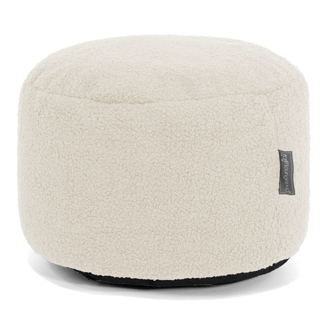Small Round Footstool - Boucle Ivory 01