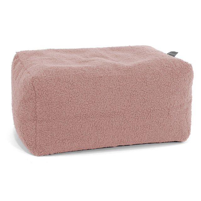 Small Round Footstool - Boucle Pink 01