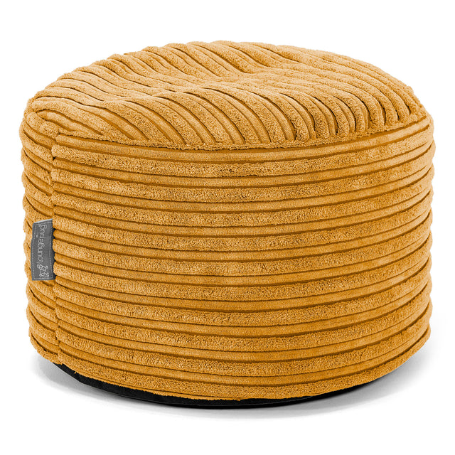 Small Round Footstool - Cord Golden Honey 01