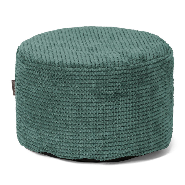 Small Round Footstool - Pom Pom Moss Green 01