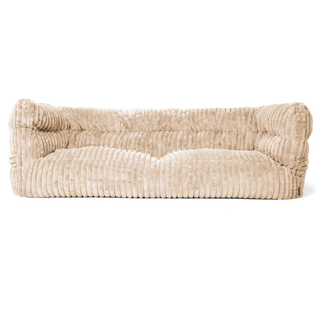 The 3 Seater Albert Sofa Bean Bag 2.0 - Ultra Plush Cord Cream 01