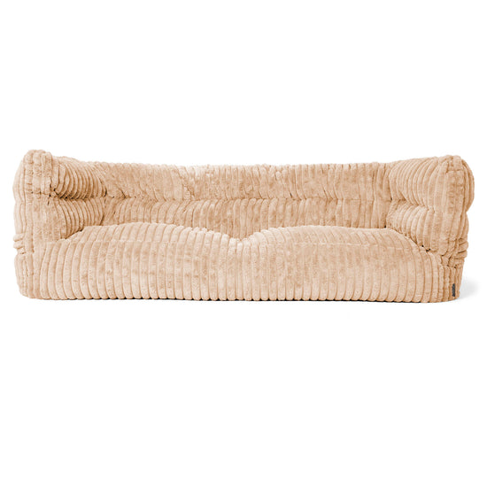 The 3 Seater Albert Sofa Bean Bag 2.0 - Ultra Plush Cord Peach 01