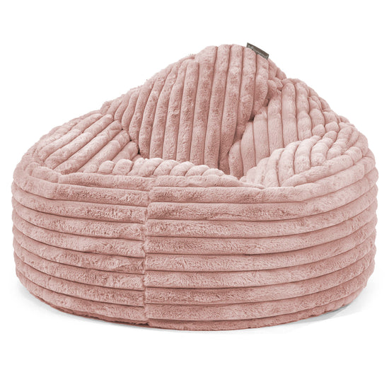 Archi Bean Bag Chair - Ultra Plush Cord Dusty Pink 01
