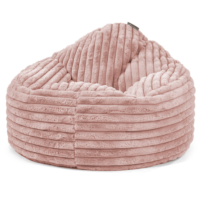 Archi Bean Bag Chair - Ultra Plush Cord Dusty Pink 01