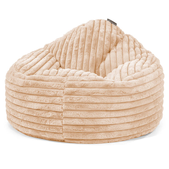 Archi Bean Bag Chair - Ultra Plush Cord Peach 01