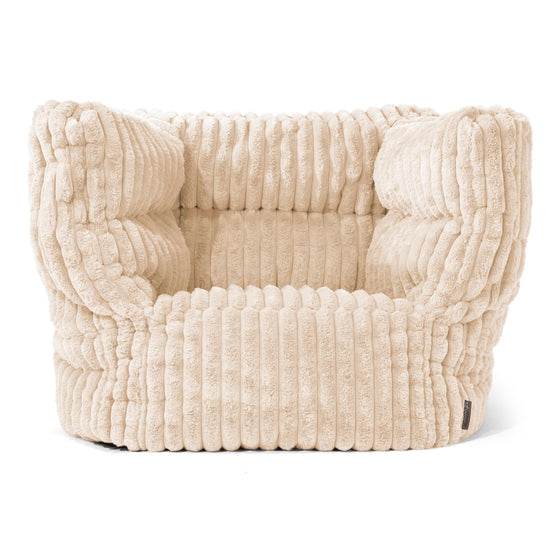 Albert Bean Bag Armchair 2.0 - Ultra Plush Cord Cream 01