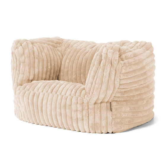 Albert Bean Bag Armchair - Ultra Plush Cord Cream 03