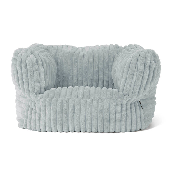 Albert Bean Bag Armchair - Ultra Plush Cord Duck Egg Blue 01