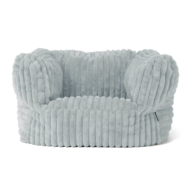 Albert Bean Bag Armchair - Ultra Plush Cord Duck Egg Blue 01