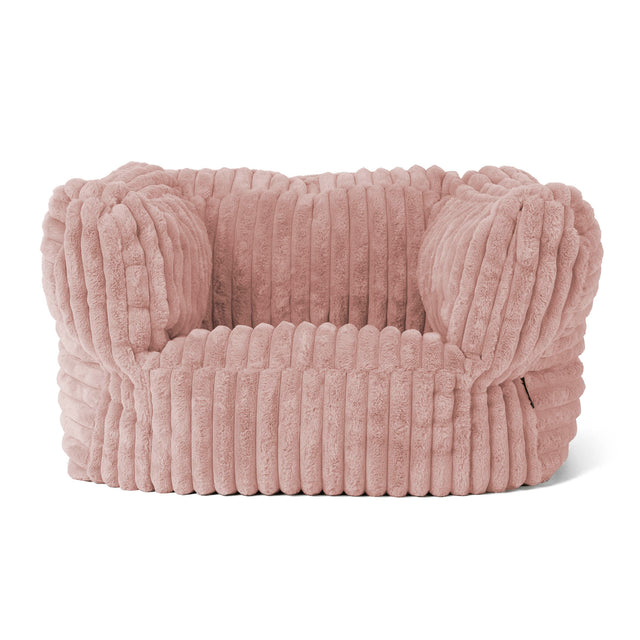 Albert Bean Bag Armchair - Ultra Plush Cord Dusty Pink 01