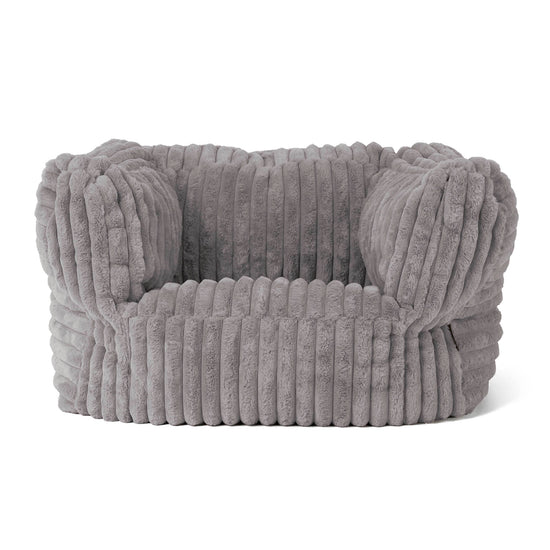 Albert Bean Bag Armchair - Ultra Plush Cord Grey 01