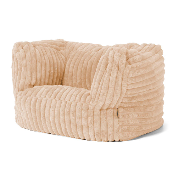 Albert Bean Bag Armchair - Ultra Plush Cord Peach 03