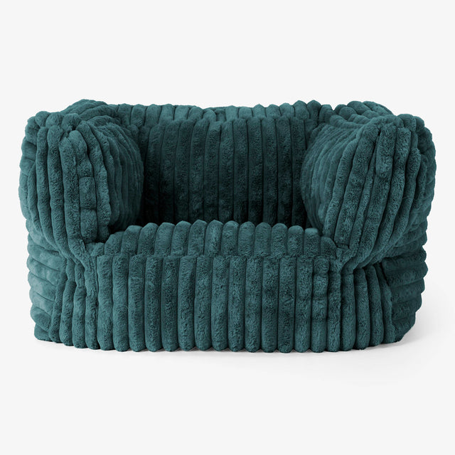 Albert Bean Bag Armchair - Ultra Plush Cord Teal 01