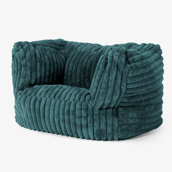 Albert Bean Bag Armchair - Ultra Plush Cord Teal 03