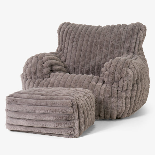 Josephine Bean Bag Armchair - Ultra Plush Cord Minky 02